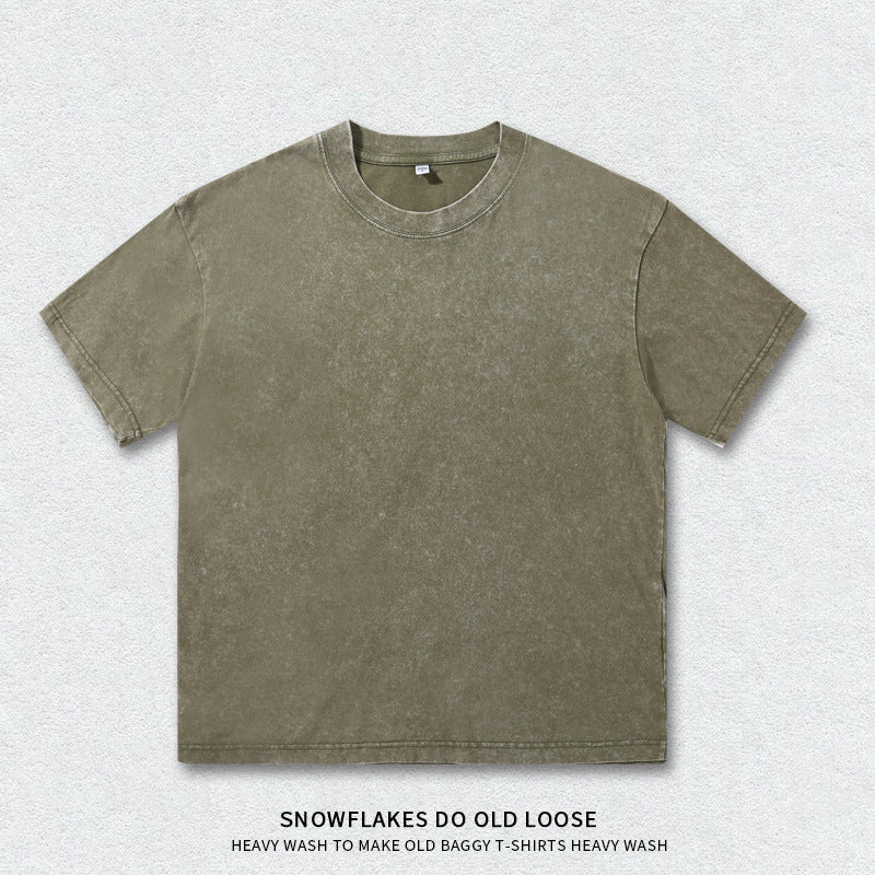 Vintage Washed Heavyweight Cotton T-Shirt